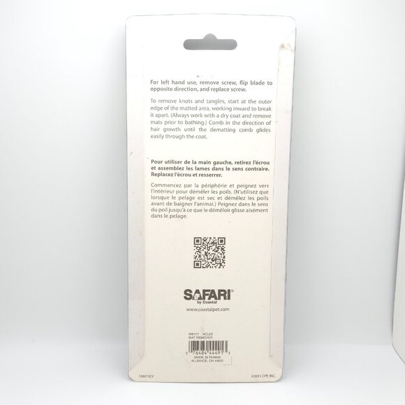 Stainless Steel Mat Remover for Pets and Dogs Safari By Coastal W6117 New Sealed - Picture 7 of 8